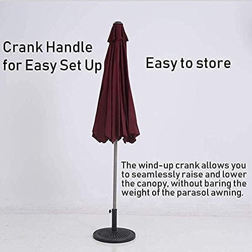 LSLYTQ Sun Parasol Umbrella Garden Parasols 9' Outdoor Patio Market Table Umbrella, Portable Offset Patio Umbrella for Poolside, Deck, Garden, Backyard, Pool Indoor & Outdoor U good