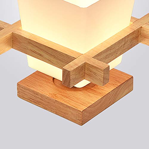 Lámpara de techo de madera con acrílico para balcón y corredor 6