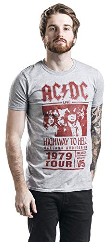 AC/DC Highway to Hell – Red Photo – 1979 Tour Homme T-Shirt Manches Courtes Gris chiné - Les Beatles, Paul McCartney, John Lennon, RIngo Starr, George Harrison AC/DC Highway to Hell - Red Photo - 1979 Tour Homme T-Shirt Manches Courtes Gris chiné – Image 5