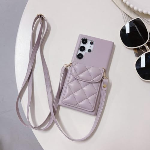 Coque cordon Galaxy S23 Plus violette : finies les chutes et les poches pleines