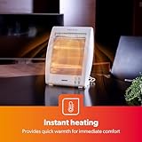 Geepas Quartz Halogen Heater, Pack of 2 | Portable Upright Electric Heater with 2 Heat Settings 400W/800W, Safety Tip Over Switch, Ideal for Home Office Caravans and Garages, 800 W, White - Image 5