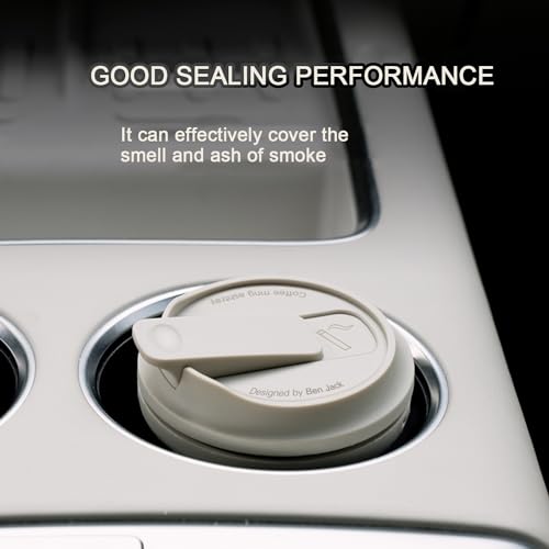 Image of Kwak's Ashtray for Car,Mini Portable Ashtray with Lid Smell Proof, Automotive Ashtrays Trash Can with LED Blue Light(Black)