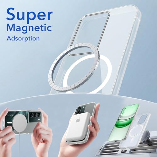 Image of Jkobi Lifetime Anti-Yellow MagSafe Compatible Clear Back Cover Case for Realme P3 lite (Sleek Hard Crystal | Shockproof and Camera Protection)