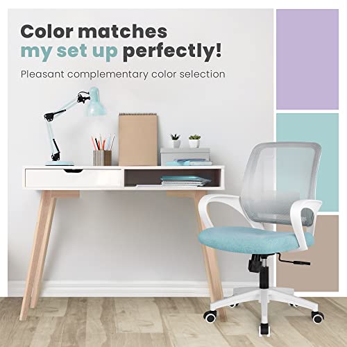 Neo Chair Office Chair Ergonomic Desk Chair Mesh Computer Chair Lumbar Support Modern Executive Adjustable Rolling Swivel Chair Comfortable Mid Black Task Home Office Chair (Pastel Mint) #TOP3