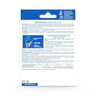 Epitact | Tutore Pollice Flessibile per Attività | Artrosi del Pollice, Rizoartrosi | Allevia i Dolori Articolari alla Base del Pollice | Libertà di Movimento | Innovazione Francese (M, Destra)