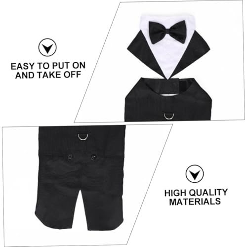 Disfraz formal tuxedo para perros talla M miniatura 5