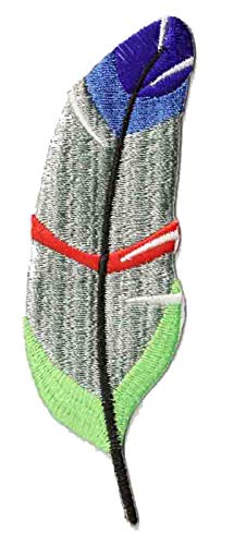 Patche Écusson Plume Indien Western Brodé Thermocollant