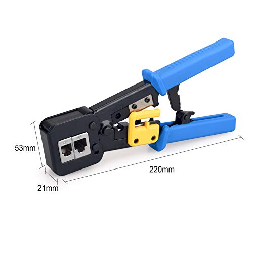 RJ45 Crimp Tool Ratcheting Hand Tools For 6P 8P Multifunctional Ethernet crimper Professional High Performance Crimper for Pass Through and Legacy