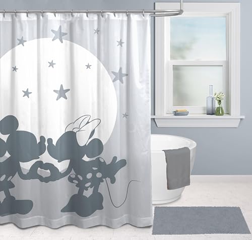 Disney Mickey y Minnie Mouse - Cortina de ducha (178 x 182 cm),