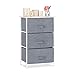 Produktbild Relaxdays Regalsystem, 3 Stoff-Schubladen, HxBxT: 73 x 45 x 30 cm, universale Schubladenbox, Metall und Holz, grau