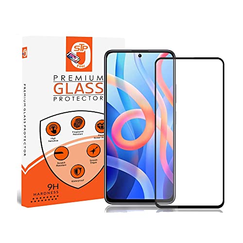 Image of STP FEEL Tempered Glass Compatible for Xiaomi Poco X4 Pro 5G / Redmi Note 11 Pro /Redmi Note 11 Pro+ 5G | Edge to Edge Coverage Screen Protector Guard | Full Screen Protector (6.67 Inch, Pack of 1)