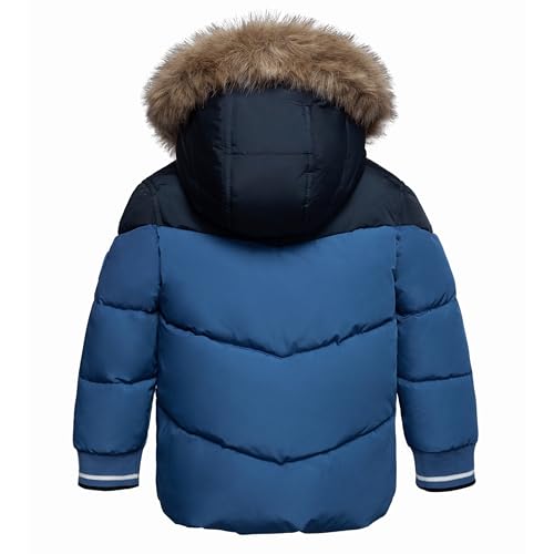 Rokka&Rolla Toddler Boys' Water-Resistant Sherpa Fleece Lined Puffer Jacket Winter Parka Coat2