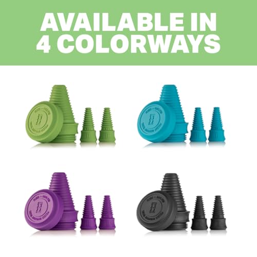 HEMPER Cleaning Plugs + Caps PRO – Silicone Stoppers & Cleaning Container for Glassware, Pipes, and Accessories – Leak-Proof, Reusable, Fits Male & Female Openings - (Purple) - Thumbnail 6