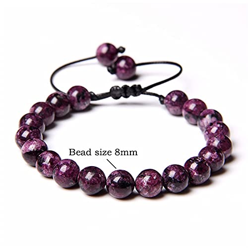 Bracelet jaspe multicolore 8mm réglable fini les bijoux trop grands - 7