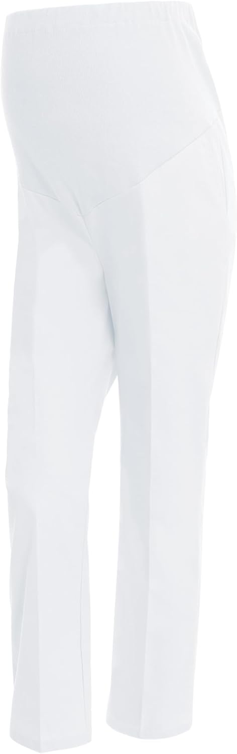 Alvivi Over The Belly Adjustable Waist Pregnancy Pants Solid Color Summer Maternity Trousers with Pockets