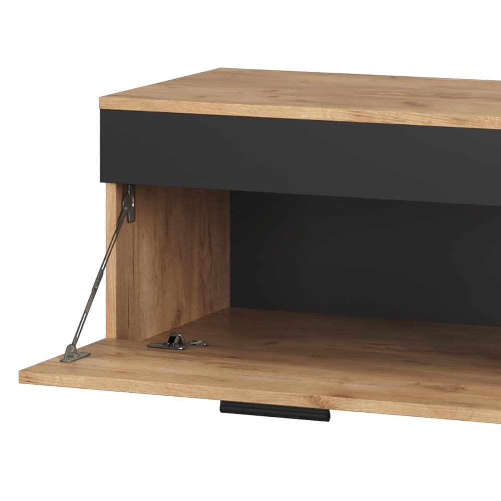 Vicco Mobili da soggiorno Berno, Rovere dorato/antracite, 2 parti, per la conservazione di dispositivi multimediali e accessori per la casa