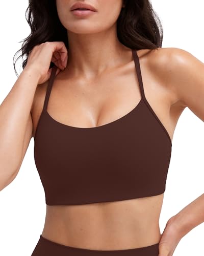 Image of PAVOI ACTIVE Yoga Racerback Bras for Women - Buttery Soft Low Support Scoop Neck Y-Back Thin Strap Sports Bra - FlexFlow