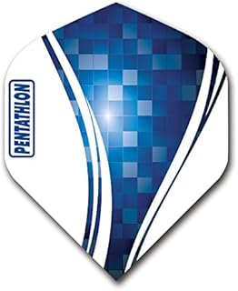 US Darts - 3 Sets (9 Flights) Pentathlon Standard Dart Flights - Blue - 100 Micron