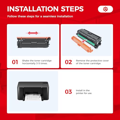 Image of 508A Toner Cartridge Set 4-Pack Replacement for HP 508A 508X CF360A CF361A CF362A CF363A Compatible with Color LaserJet Enterprise M552dn M553dh M553dn M553n M553x MFP M577dn M577f M577c M577z Printer