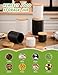 ALSKHEAS Ceramic Canister Set with Airtight Seal Lid, Kitchen Canisters for Countertop, White Canisters Sets for Flour, Coffee, Bean, Sugar, Tea, Spices and More, Home Decor (Set of 3)