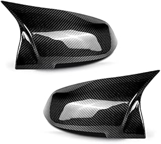 Asasytal Door Side Mirror Cover Caps Side Mirror Cap Cover Trim Compatible with BMW F20 F21 F22 F23 F30 F31 F32 F33 F36 X1 E84 i3 M2 F87, Rearview Mirror Covers, Carbon Fiber, 1 Pair