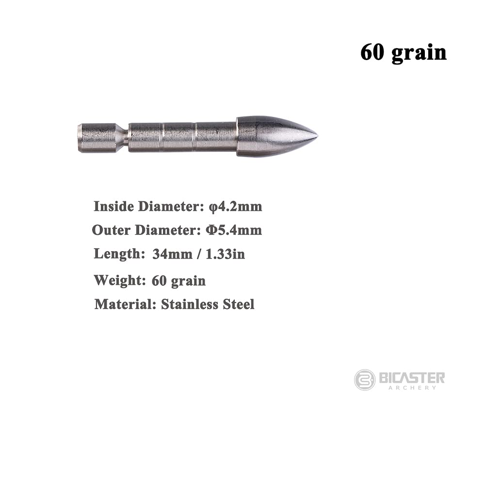 BICASTER Pointes de flèches ID 4,2 mm à Coller - 24 pièces