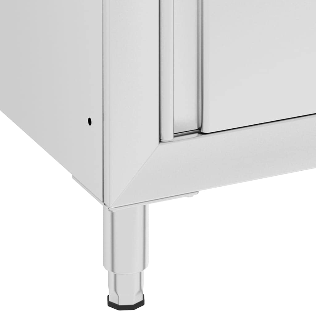 vidaXL Mobiletto da Cucina con Lavandino in Acciaio Inox 60x60x96 cm