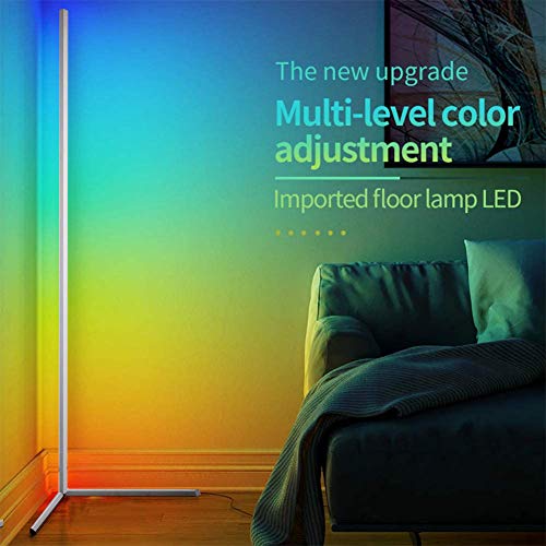 JINGBO LED Stehlampe Nordischer Stil Eck standleuchte Innenatmosphäre Lampe RGB Farbwechsel Einstellbare Helligkeit Kann im Wohnzimmer,