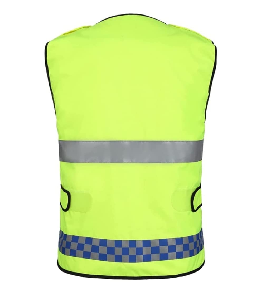 Chalecos de Seguridad Chalecos de Alta Visibilidad Ropa de Trabajo con Bolsillos y Cremallera Trabajos de construcción con Cintas Reflectantes Chalecos Reflectantes (Amarillo S)