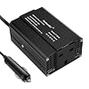 Yinleader Power Inverter 200W DC 12V to 240V AC Modified Sine Wave Car Cigarette Adapter Converter UK Socket with Type-C and QC 3.0 USB-Black