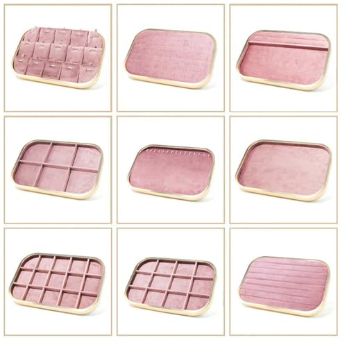 Plateau de rangement pour bijoux velours pour coiffeuse