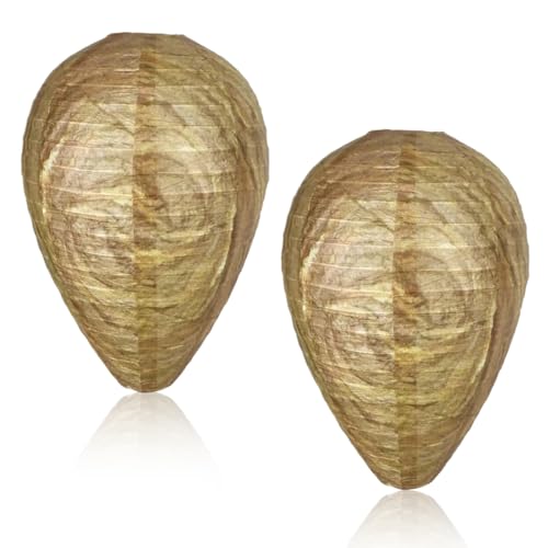 YUZNA Nido di Vespe (2 Pezzi), Resistente alle Intemperie, Anti Vespe da Esterno, Nido Artificiale da Appendere, Repellente per Vespe e Calabroni, Per Balcone e Giardino all'Aperto