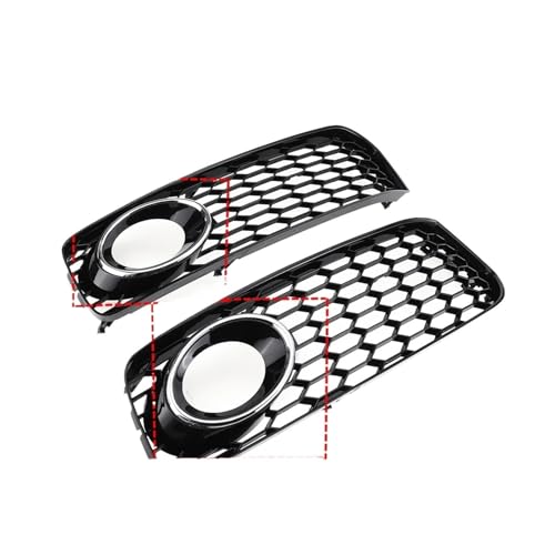 Rejillas de luces antiniebla delanteras para Audi A5 S-Line S5 B8 RS5 2008-2012 plata cromado