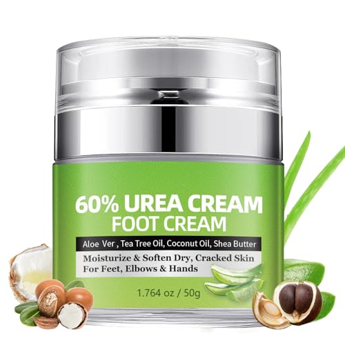 Crema de urea 60% con 2% de ácido salicílico, crema hidratante máxima para pies y manos para piel seca y agrietada, eliminador de callos sin perfume, exfoliante para piel muerta (1 unidad)