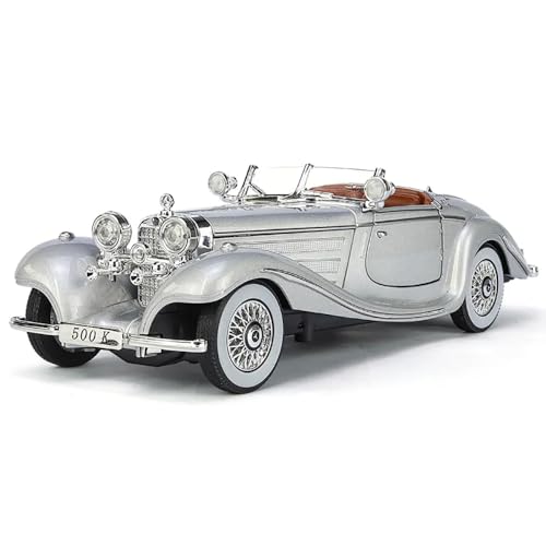 Image of 1:24 Vintage Model Car Toy Diecast Metal Cars Vintage Car for Kids Light Sound Pull Back Openable Door Toy Cars