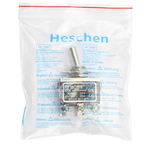 Heschen metalowy przełącznik przełączający DPDT utrzymywany wł./ON 2 pozycje 15 A 250 V AC CE