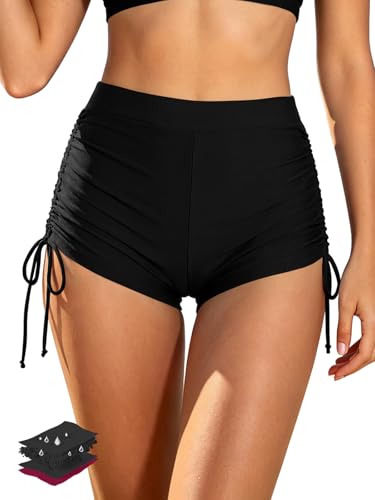 Bas de bikini taille haute effet ventre plat pour masquer les rondeurs