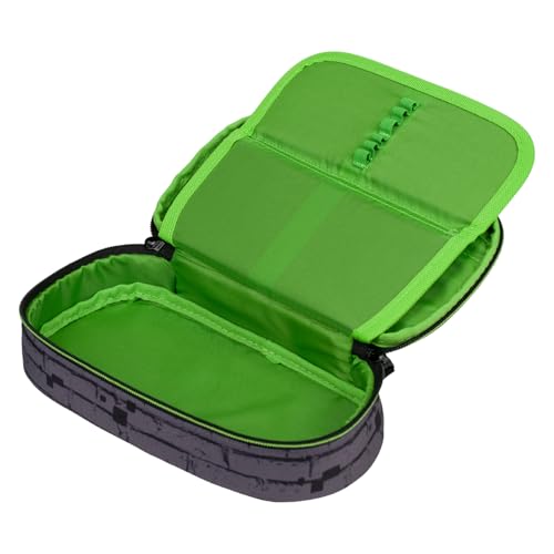 Baagl Federmäppchen für Jungen, Mädchen - Schulmäppchen für Schreibwaren - Schulsachen Federtasche, Kinder Federmappe, Etui für Schule (Skate Minecraft)