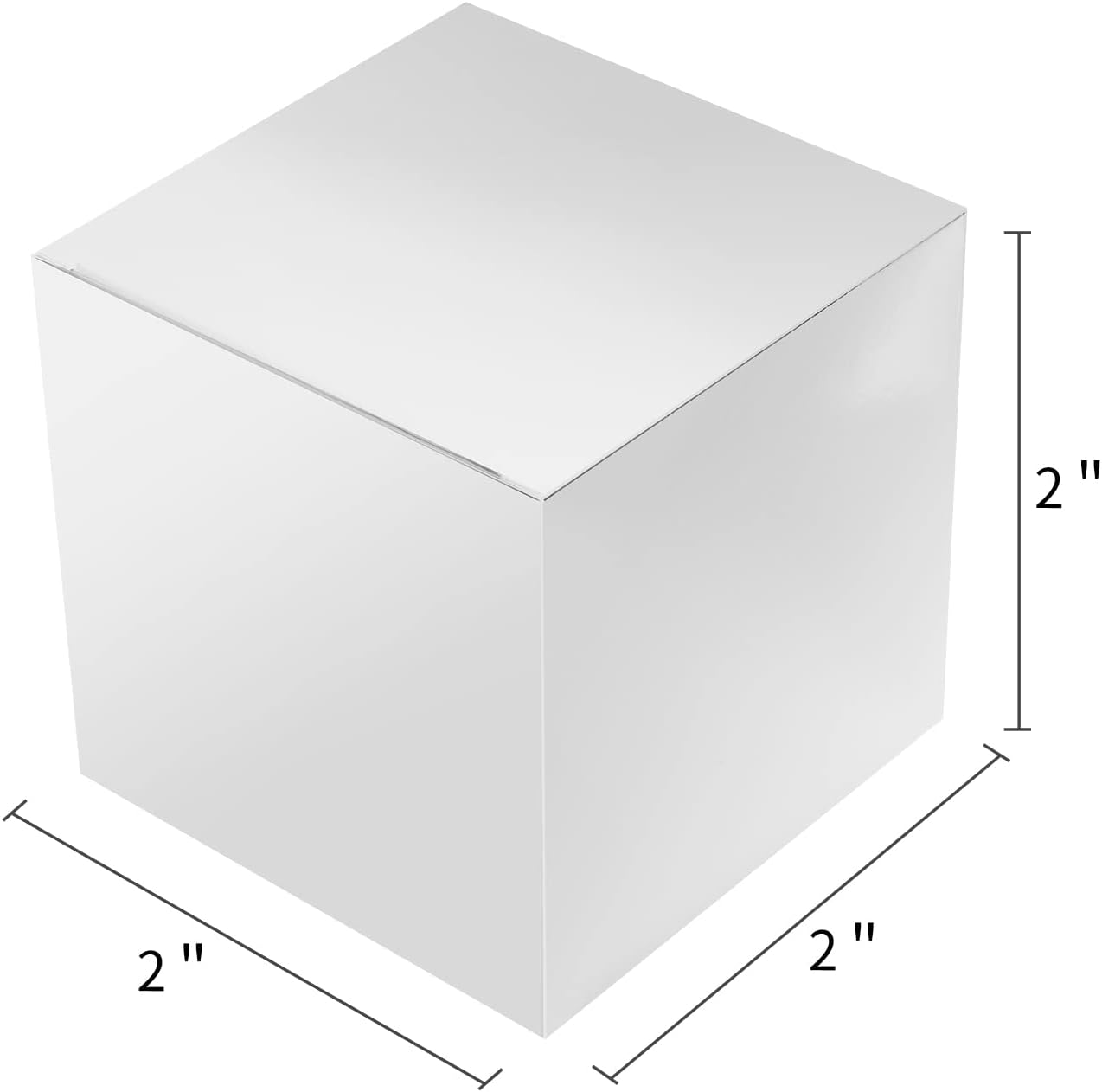 100 Pack Small Gift Boxes, 2x2x2 Inches Favor Boxes Silver Paper Gift Boxes with Lids for Presents, Crafting, Cupcake Boxes, Gifts, Candy Boxes for Wedding Party Bridal Shower Baby Shower Favors - Image 6