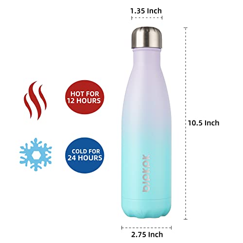 Image of BJPKPK 17 oz Insulated Water Bottle, Stainless Steel Flask, Leak Proof