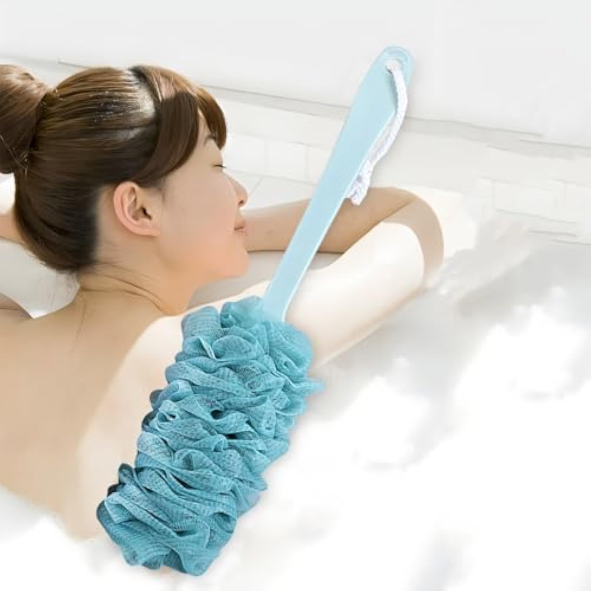 2 Pack Loofah Bath Brush with Long Handle