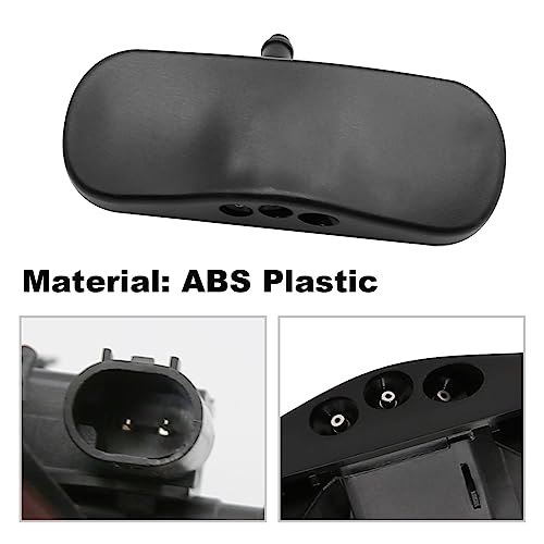 Hoypeyfiy 1 Pair 4GD955987 Car Windscreen Washer Nozzles Spray with Heated, Black Windscreen Washer Heated Spray Nozzle Jet Replacement for Q3 Q5 Q7A3 A4 A5 A6 A7 A8 TT - Image 2
