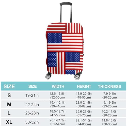 Carry On Luggage Cover Red Blue White American Flag (7) Anti Scratch Travel Luggage Covers for Suitcase Anti-Scratch Travel Suitcase Cover2