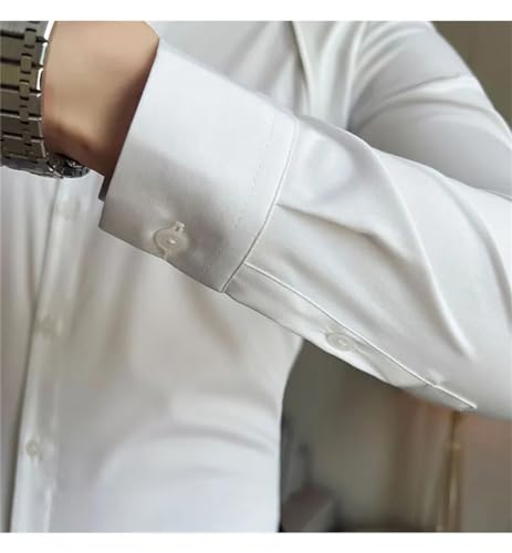 Men's Luxury Fashion Shirts for Men All-Match Big Size Long Sleeve Social Shirt Dress Tuxedo Shirts3