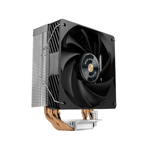 Mars Gaming MCPU-X4, Disipador CPU 230W TDP, 4x Heatpipes HCT Nueva Generación, Ventilador PWM SI Extreme-Silence 120mm, Núcleo de Cobre Hiperbalanceado, Compatibilidad Universal Intel y AMD, Negro