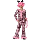 Child's Pink Sassy Cat Costume (Size:Medium 8-10)
