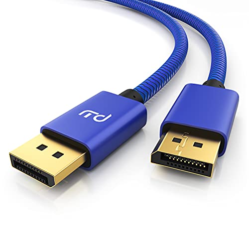 CSL – 2x 8k Premium DisplayPort Kabel - 2m - DP 1.4 zu DP 1.4-8k @ 60 Hz 4k @ 120 Hz – UHD II - bis zu 32,4 Gbit - zur Verbindung von Desktop-PC und Notebooks mit Monitoren und Projektoren