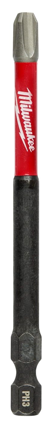 Embout de vissage de précision #3 Phil PWR Bit Milwaukee Elec Tool long 3-1/2"