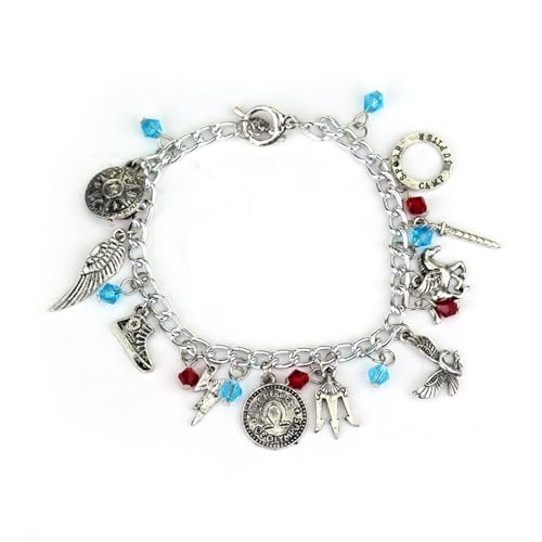 GAUEIOUR Braccialetto ispirato a Percy Jackson con ciondoli in lega