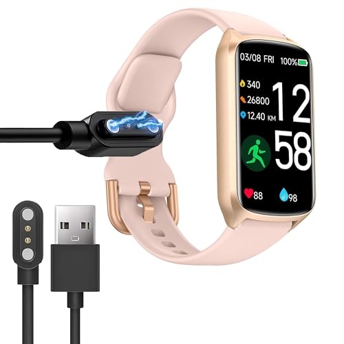 Lamshaw Compatible with Amzhero Fitness Tracker Charger, Magnetic USB Charging Cable Replacement Charger Compatible for Amzhero D26 1.47 Inches Fitness Tracker (Black)